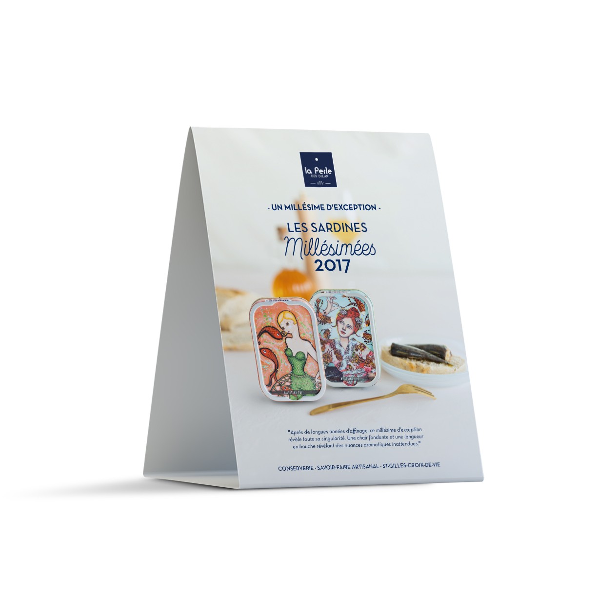 Chevalet de table A5 – Sardines millésimées d'exceptions 2017