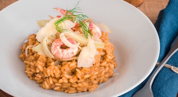 Risotto au fenouil et langoustines