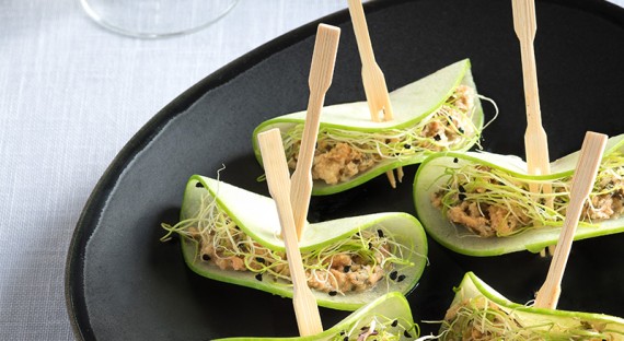 Bouchées pomme verte et saumon