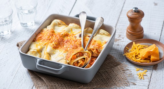 Lasagnes roulées au maquereau et épices douces