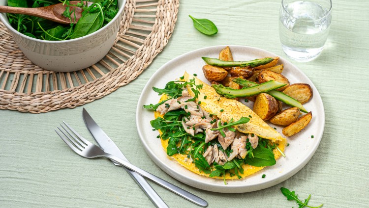 Omelette de maquereau et potatoes