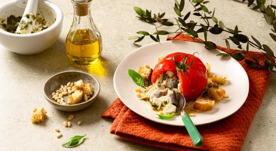 Tomate surprise mozzarella et sardine