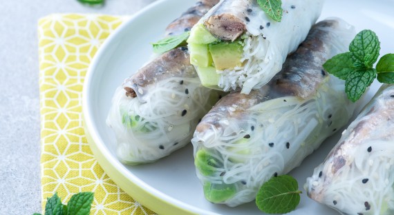 Rouleaux de printemps anchois & citron