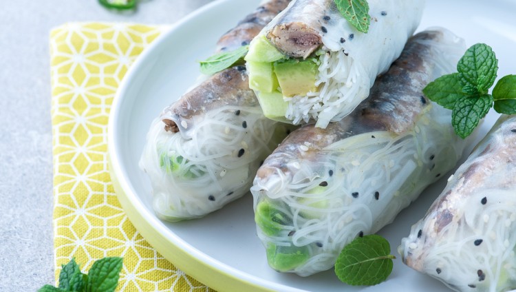 Rouleaux de printemps anchois & citron