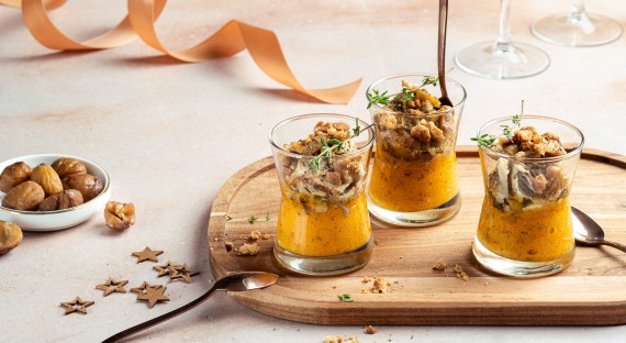 Verrines de maquereaux et butternut